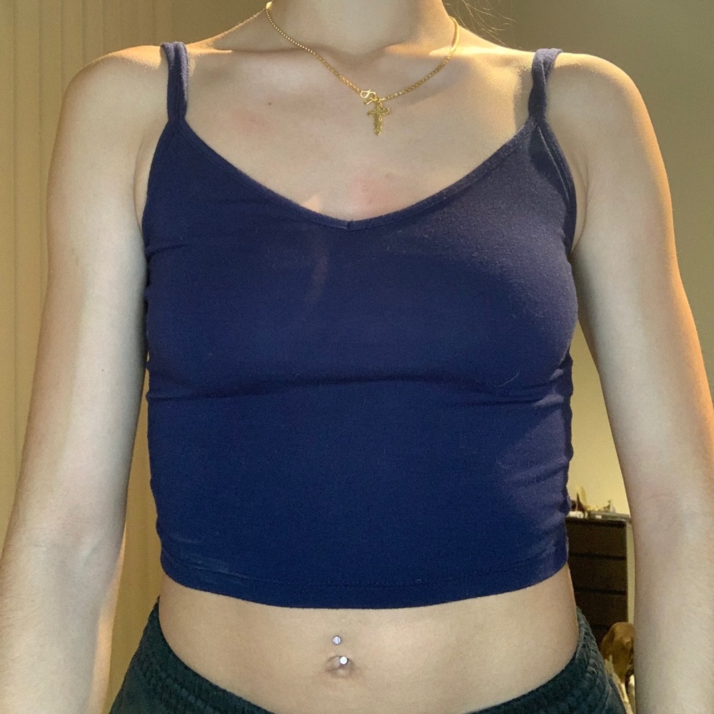 Blue Crop Tank